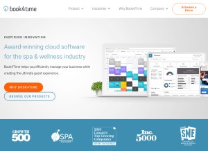 How book4time.com looks like on a tablet such as an iPad.