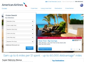 How bookaacruises.com looks like on a tablet such as an iPad.