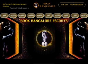 How bookbangaloreescorts.com looks like on a tablet such as an iPad.