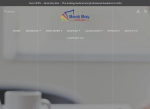 How bookbay-ksa.com looks like on a tablet such as an iPad.