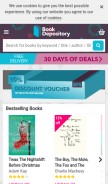 How bookdepository.com looks like on a mobile device such as an iPhone.