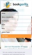 How bookgorilla.com looks like on a mobile device such as an iPhone.