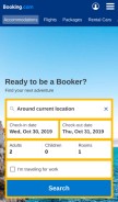 How booking.com looks like on a mobile device such as an iPhone.