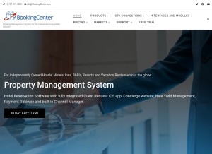 How bookingcenter.com looks like on a tablet such as an iPad.