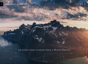 How bookingholdings.com looks like on a tablet such as an iPad.