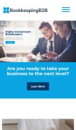 How bookkeepingb2b.com looks like on a mobile device such as an iPhone.