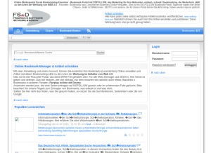 How bookmark-favoriten.net looks like on a tablet such as an iPad.
