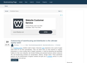 How bookmarkingpage.com looks like on a tablet such as an iPad.