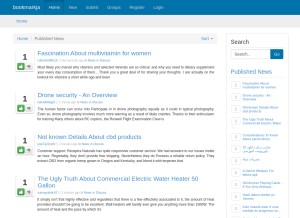 How bookmarkja.com looks like on a tablet such as an iPad.