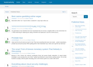 How bookmarkshq.com looks like on a tablet such as an iPad.