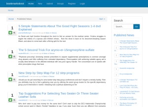 How bookmarksknot.com looks like on a tablet such as an iPad.