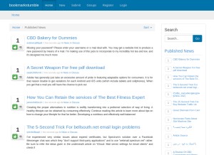 How bookmarkstumble.com looks like on a tablet such as an iPad.