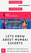 How bookmumbaiescorts.com looks like on a mobile device such as an iPhone.