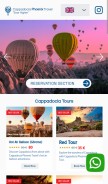 How booknowcappadocia.com looks like on a mobile device such as an iPhone.