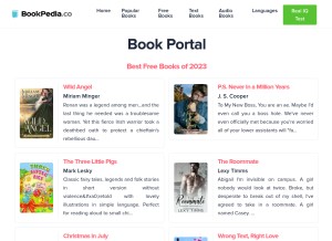 How bookpedia.co looks like on a tablet such as an iPad.