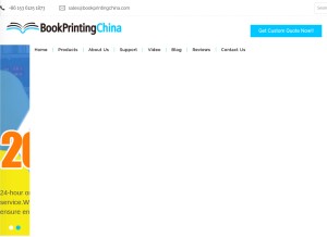 How bookprintingchina.com looks like on a tablet such as an iPad.