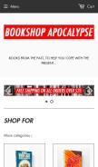 How bookshopapocalypse.com looks like on a mobile device such as an iPhone.