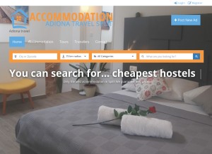 How booksplitapartment.com looks like on a tablet such as an iPad.