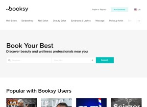 How booksy.com looks like on a tablet such as an iPad.