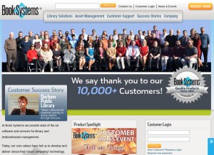 How booksys.com looks like on a tablet such as an iPad.