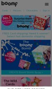 How boomf.com looks like on a mobile device such as an iPhone.