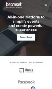 How boomset.com looks like on a mobile device such as an iPhone.