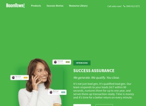 How boomtownroi.com looks like on a tablet such as an iPad.