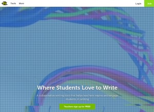 How boomwriter.com looks like on a tablet such as an iPad.