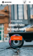 How boostedboards.com looks like on a mobile device such as an iPhone.