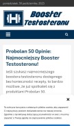 How boostertestosteronu.pl looks like on a mobile device such as an iPhone.
