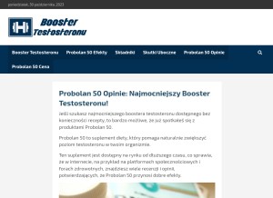 How boostertestosteronu.pl looks like on a tablet such as an iPad.