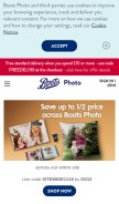 How bootsphoto.com looks like on a mobile device such as an iPhone.