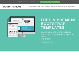 How bootstrapious.com looks like on a tablet such as an iPad.