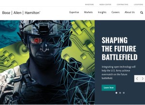 How boozallen.com looks like on a tablet such as an iPad.