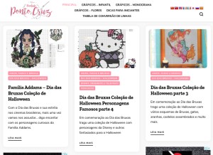 How bordadopontocruz.com looks like on a tablet such as an iPad.