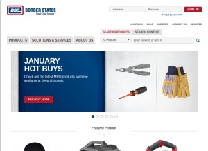 How borderstates.com looks like on a tablet such as an iPad.