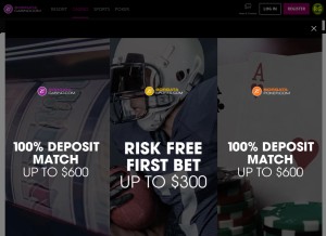 How borgataonline.com looks like on a tablet such as an iPad.