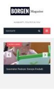 How borgenmagazine.com looks like on a mobile device such as an iPhone.