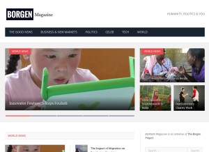 How borgenmagazine.com looks like on a tablet such as an iPad.