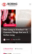 How boringmagazine.com looks like on a mobile device such as an iPhone.