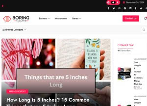 How boringmagazine.com looks like on a tablet such as an iPad.