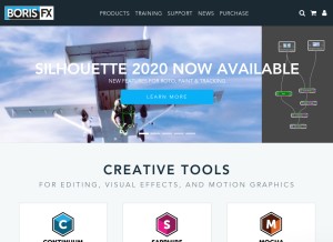 How borisfx.com looks like on a tablet such as an iPad.