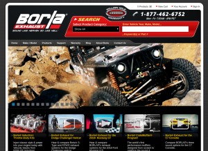 How borla.com looks like on a tablet such as an iPad.