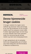 How borsen.dk looks like on a mobile device such as an iPhone.