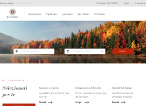 How boscolo.com looks like on a tablet such as an iPad.