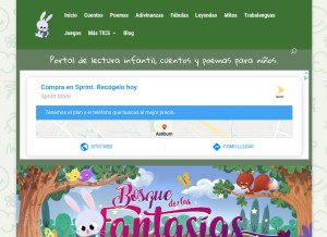 How bosquedefantasias.com looks like on a tablet such as an iPad.