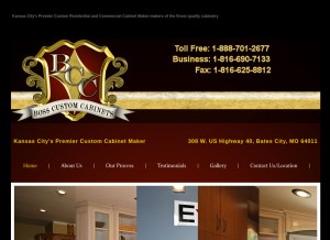 How bosscustomcabinets.com looks like on a tablet such as an iPad.
