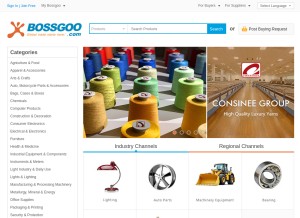 How bossgoo.com looks like on a tablet such as an iPad.