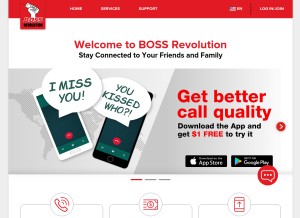 How bossrevolution.com looks like on a tablet such as an iPad.