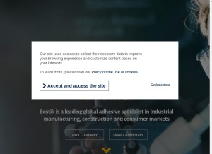 How bostik.com looks like on a tablet such as an iPad.